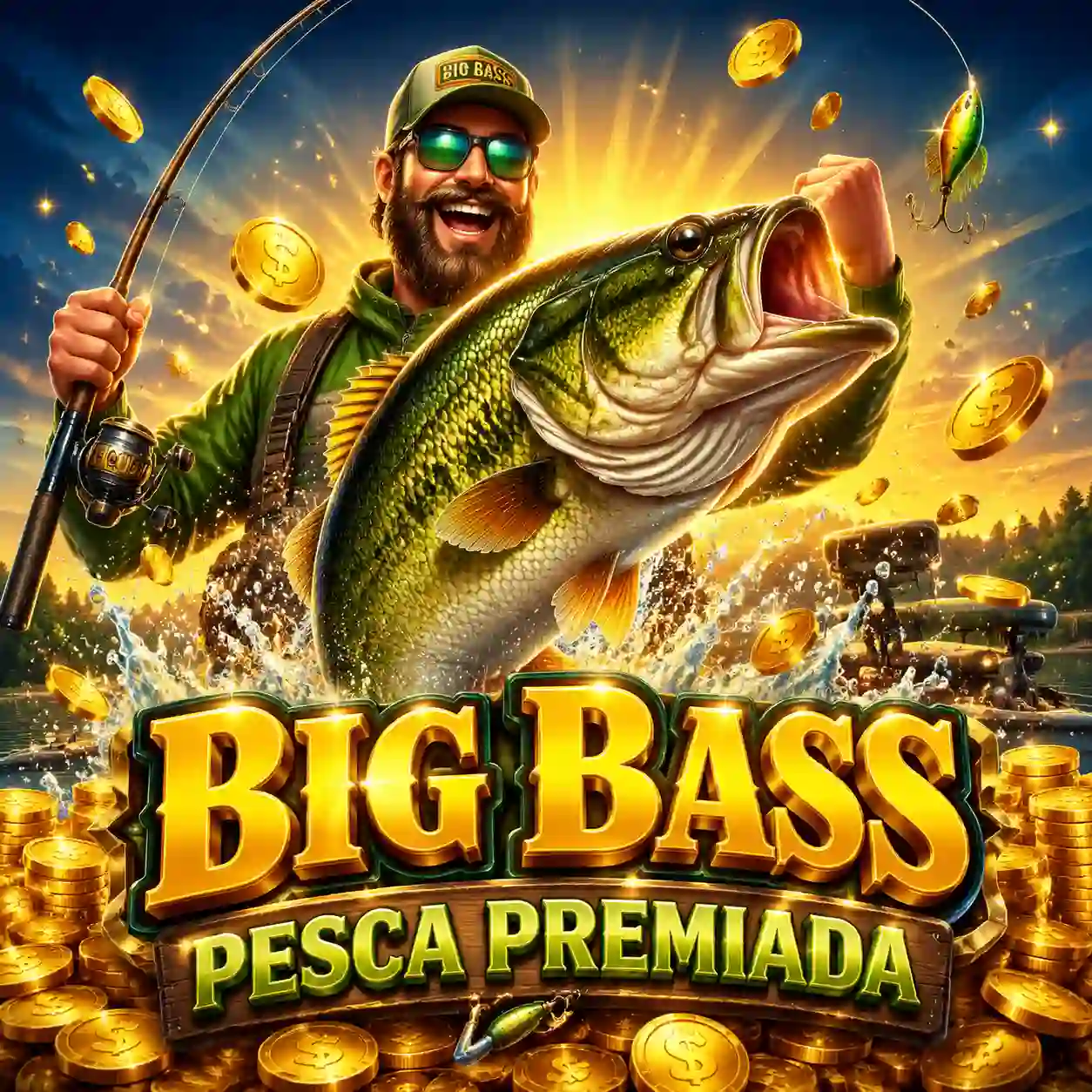 Slot Big Bass Bonanza com tema de pesca