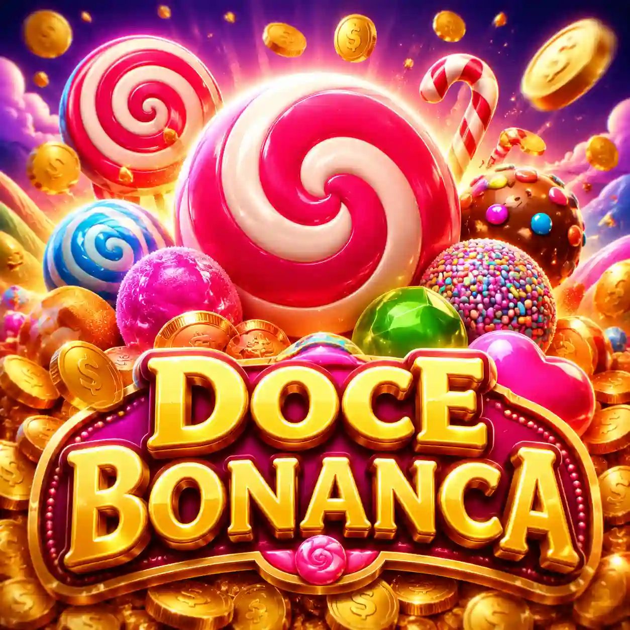 Caça-níquel Sweet Bonanza com doces coloridos